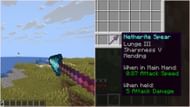 The spear can be a great travel buddy with lunge and mending enchantments (Image via Sportskeeda Gaming || Mojang Studios)